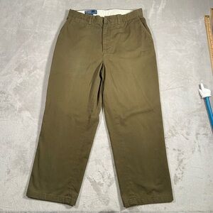 Olive green polo chinos 34x30 flat front green polo chino pants prospect pant